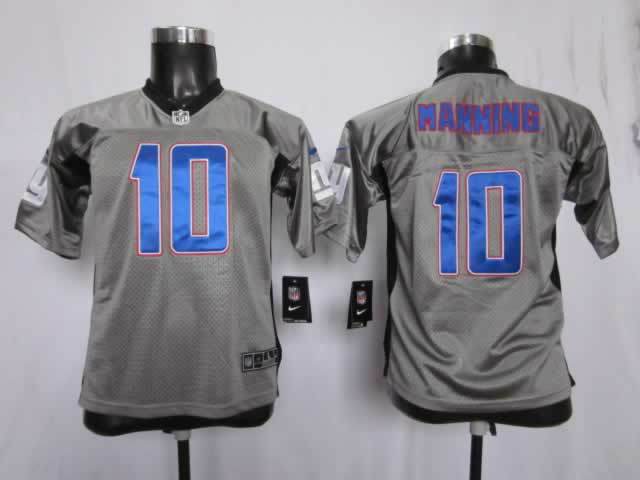 NFL Youth New York Giants #10 Manning grey Nike Jersey